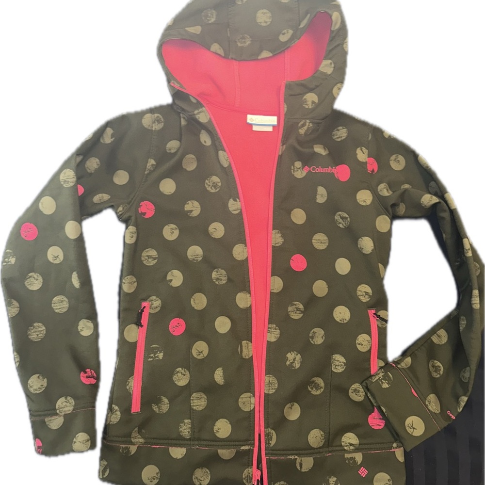 Girls Columbia fleece lined jacket water resistant